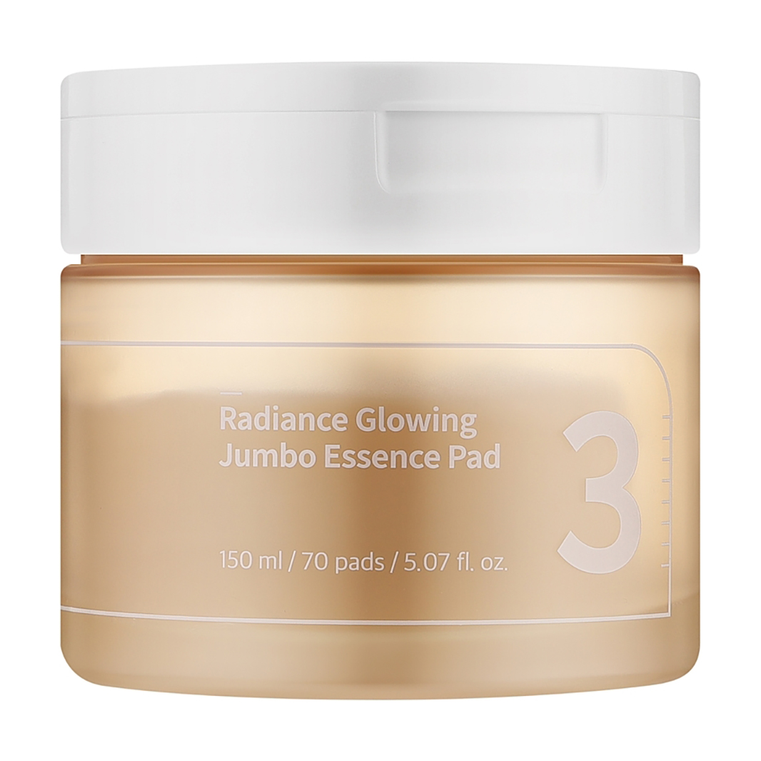 Тонер-пади Numbuzin No.3 Radiance Glowing Jumbo Essence Pad для сяяння шкіри обличчя, 70 шт