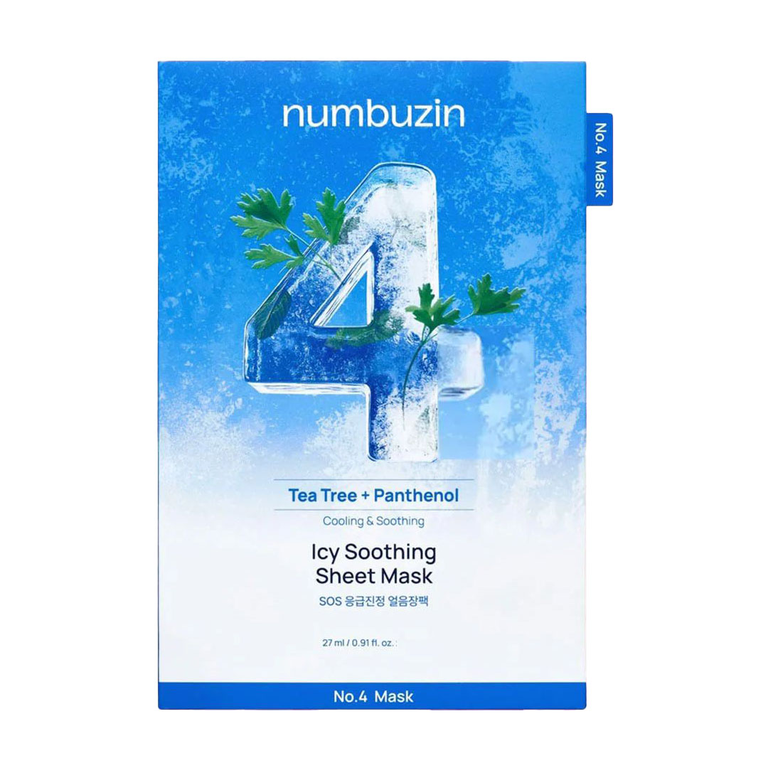 Заспокійлива тканинна маска для обличчя Numbuzin No.4 Icy Soothing Sheet Mask, 27 г
